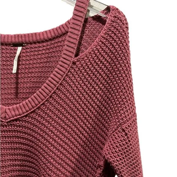 FREE PEOPLE Moonshine Cold Shoulder Sweater Size Small - Picture 4 of 7